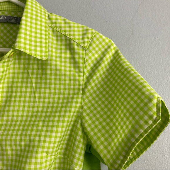 Icebreaker merino wool shirt green plaid button up size XS - Picture 3 of 7